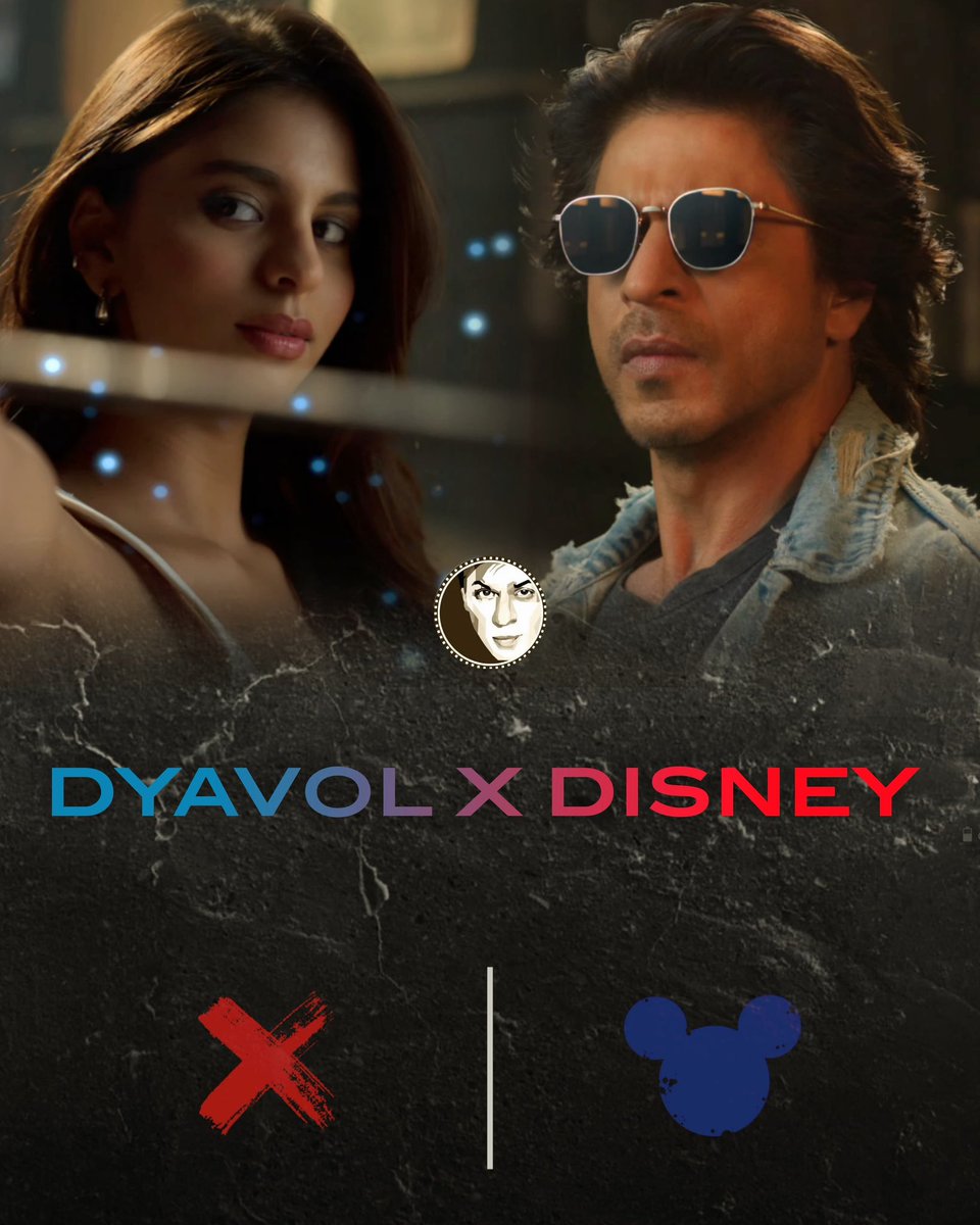 SRKUniverse's tweet photo. DYAVOL X DISNEY
King Khan with Suhana Khan directed by Aryan Khan : 🔥 https://t.co/humJalT09x