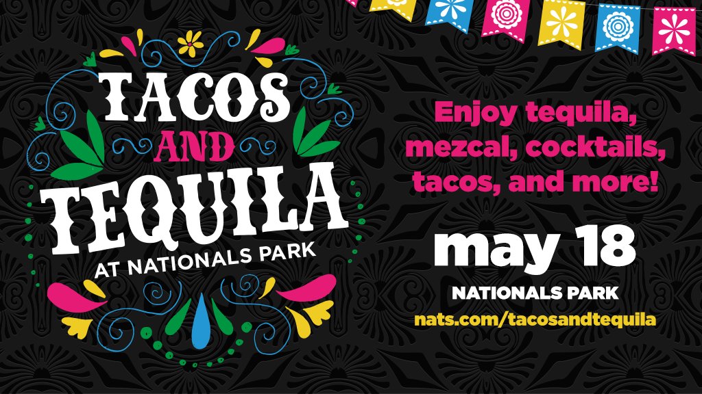 The wait is over! 🍹🌮 Tacos & Tequila take over Nationals Park on May 18! Don't miss out on a flavor-filled day with live music, competitions, and more. Tickets go live March 19. Visit nats.com/tacosandtequila for details. 🌵☀️#NationalsParkEvents