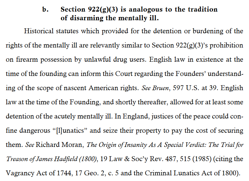 gunpolicy's tweet photo. Four hours before Biden posted this, his DOJ argued in court that marijuana users have no Second Amendment rights because they "are more likely than ordinary citizens to misuse firearms" and that they're similar to "dangerous lunatics": https://t.co/8Qib3PiB6f https://t.co/RtEAbVdIRL