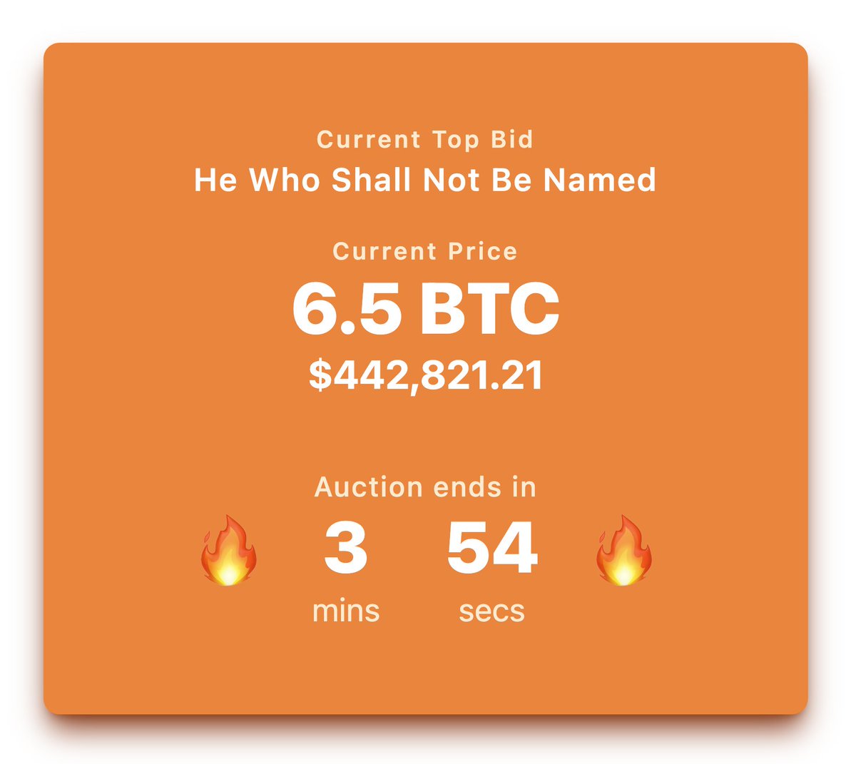 3 minutes remaining in The Runestone auction!

Current Highest Bid: 6.5 BTC ($442,821)

→ ord.city/auctions/63140…