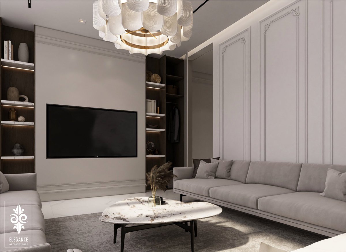 تصميم نيو كلاسيك ،، من أعمالنا لاحد الفلل 🌹