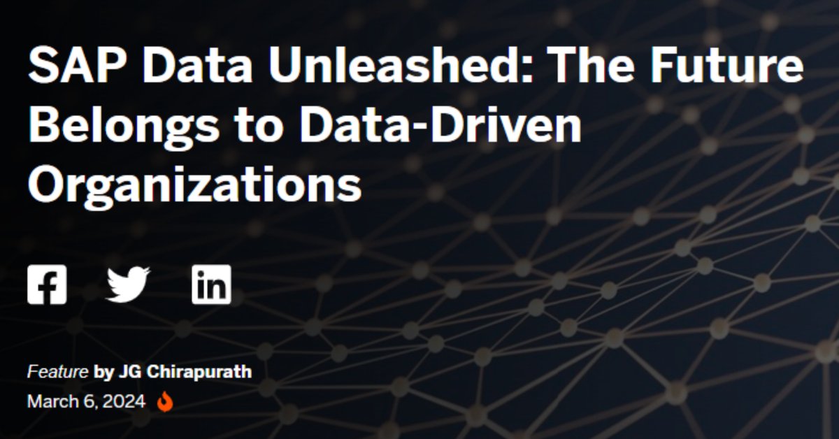 FreshFPA's tweet image. Unleash the Power of Business Data:

Read the #DataUnleashed recap on how @SAP helps manage your data for trusted insights.  

Link here ▶️news.sap.com/2024/03/future…]