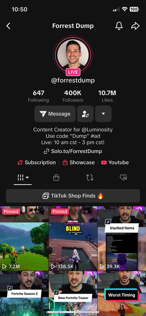 ForrestDumpTV's tweet photo. TikTok went CRAZY today!🔥

Finally hit 400k followers, been at it for a while! 

Loving the love and support recently! ❤️ https://t.co/fyMwzdHORE