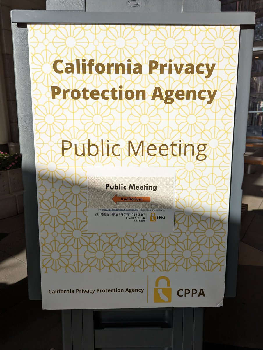 Swiftstories's tweet image. Pumped to attend my first in-person meeting of the @CalPrivacy board after watching these guys on Zoom for years! Big decision today on #automateddecisionmaking regulation