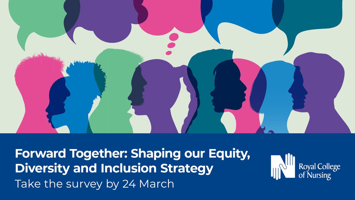 Today we’ve launched a survey asking members what they’d like to see in our five-year equity, diversity and inclusion strategy. This is your chance to help influence and inform the culture of the RCN for years to come. Read more: bit.ly/3uTR483