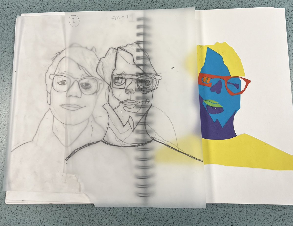 Year 9 are working on their portraiture unit of work in art. They have studied facial features and developed their drawing skills. Then they studied the work of Pablo Picasso cubist portraits and started developing their own self portraits in this style