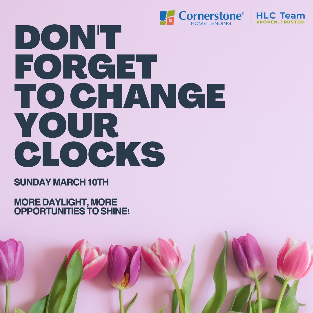 HLC_Team's tweet photo. More daylight, more time to plan for your financial future! Springing forward with better opportunities. 🌞💼 #FinancialSunshine #DaylightSavings https://t.co/z3RCMjVCEU