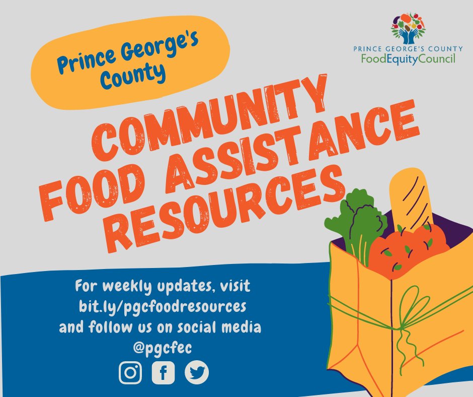 🍏 Looking for food in your neighborhood? Our food assistance resources are updated weekly on our website. Check out the updates for the week: bit.ly/pgcfoodresourc… #FoodNearMe #FoodInPGC #PrinceGeorgesCounty #PGC #needfood #food4all