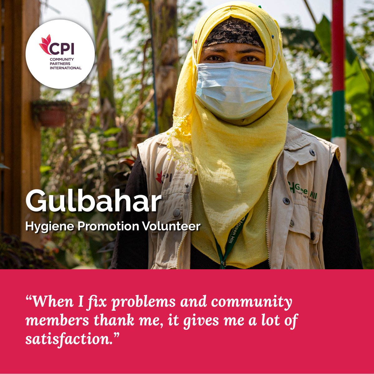 #IWD2024 #InternationalWomensDay #InspireInclusion #InvestinWomen Gulbahar is a Hygiene Promotion Volunteer supported by Community Partners International in Kutupalong Refugee Camp, Bangladesh. 👉 ow.ly/8XXu50QO7gb