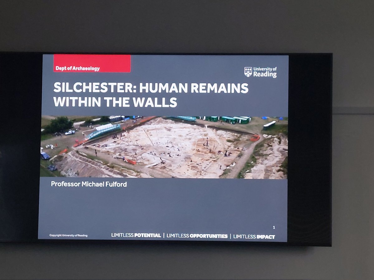 Our final talk of day 1, Prof. Michael Fulford discusses the human remains within the walls of Silchester #Roman #Archaeology