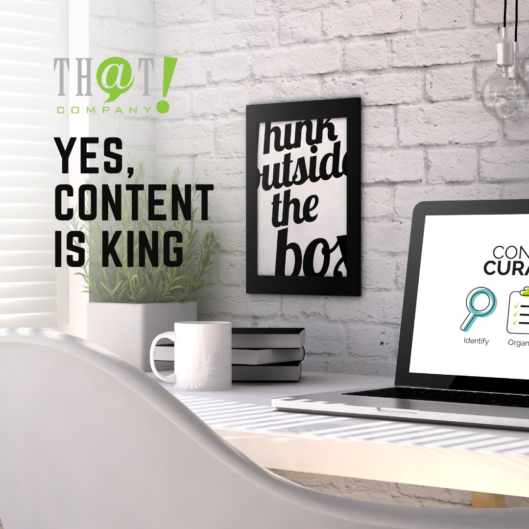What does the phrase "Content is King" mean in the context of digital marketing and content creation?
 
Learn More- thatcompany.com/quality-content