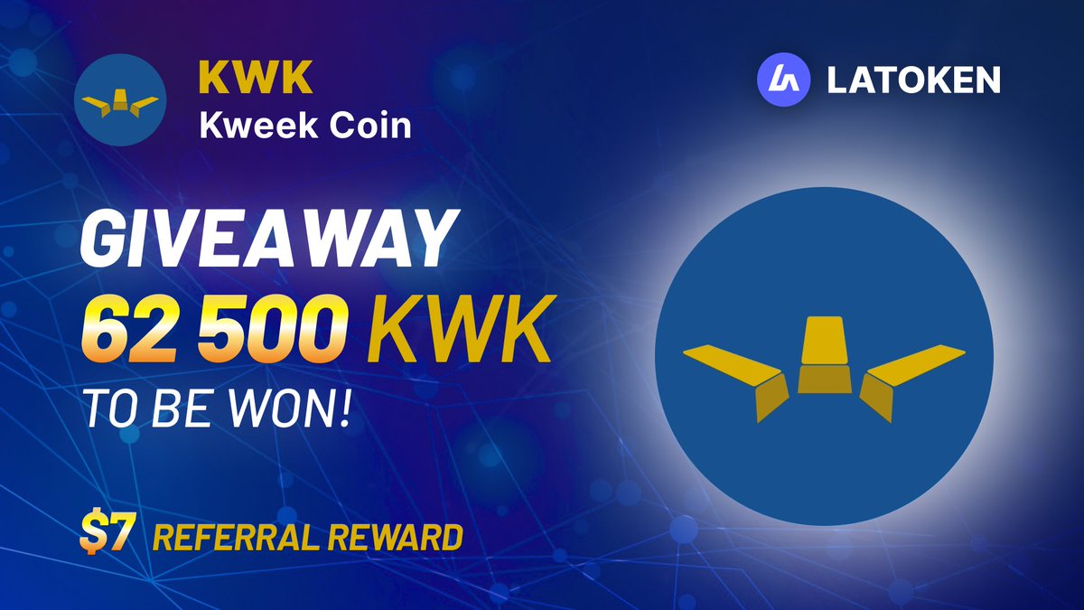 🏆62500 KWEEK COIN (KWK) GIVEAWAY on LATOKEN

🔥 312 Winners.
✅ Complete all tasks and qualify for the Airdrop.
📲 Share with 5 Friends and Follow.
⏰ March 8th, 2024 - March 15th, 2024.
Distribution will be on 15th  March, 2024

👉 JOIN GIVEAWAY (go.latoken.com/a9yy/b821)