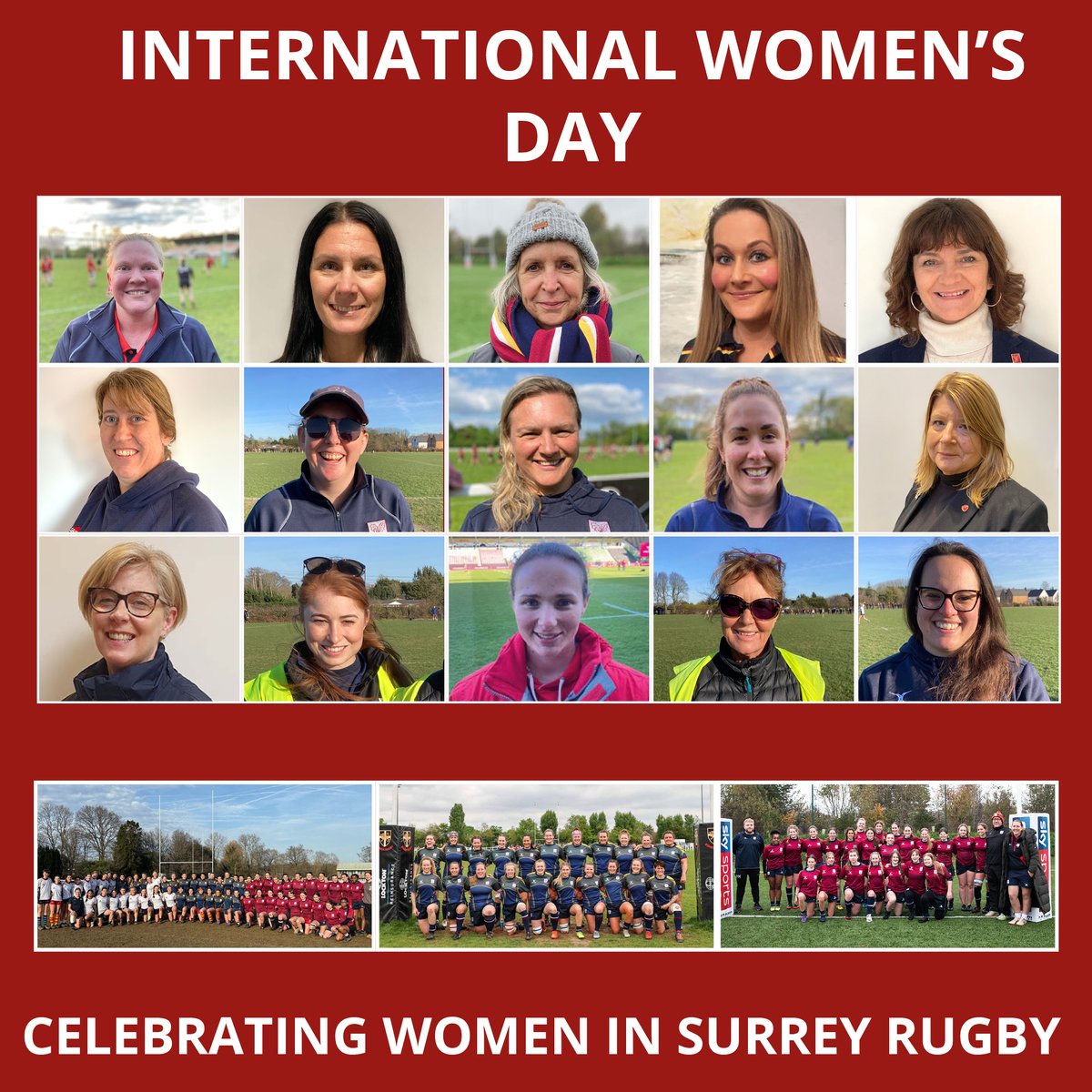 SurreyRugby's tweet photo. On International Women's Day - a big thank you to all the women who help support Surrey Rugby!  👏👏

#internationalwomensday #womeninrugby https://t.co/nIXllrOZOG