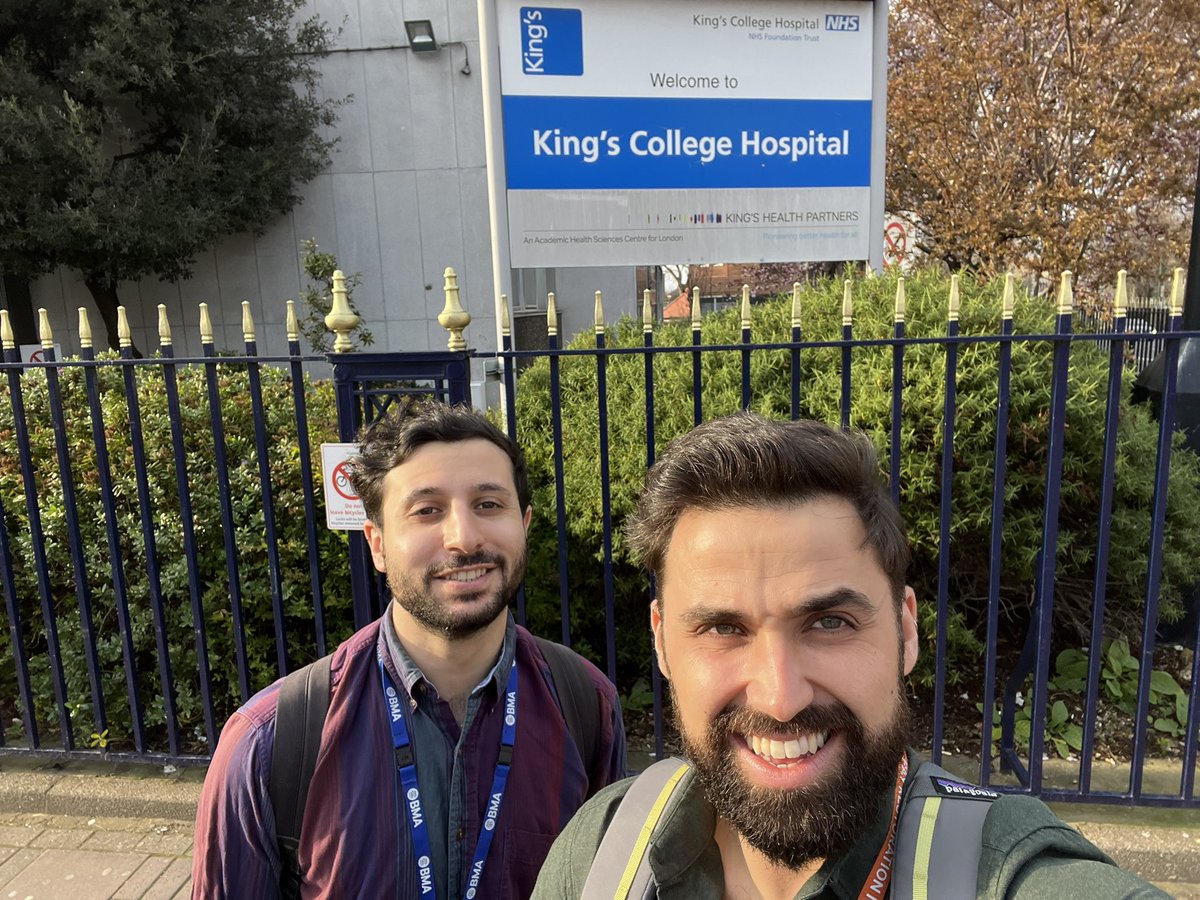 Great talking to the doctors of King’s College Hospital today about the re-ballot. Vote Yes for strike action ✅ Vote Yes for ASOS ✅ Link here for chasing missing ballots 👇🏽 bit.ly/BallotChasing