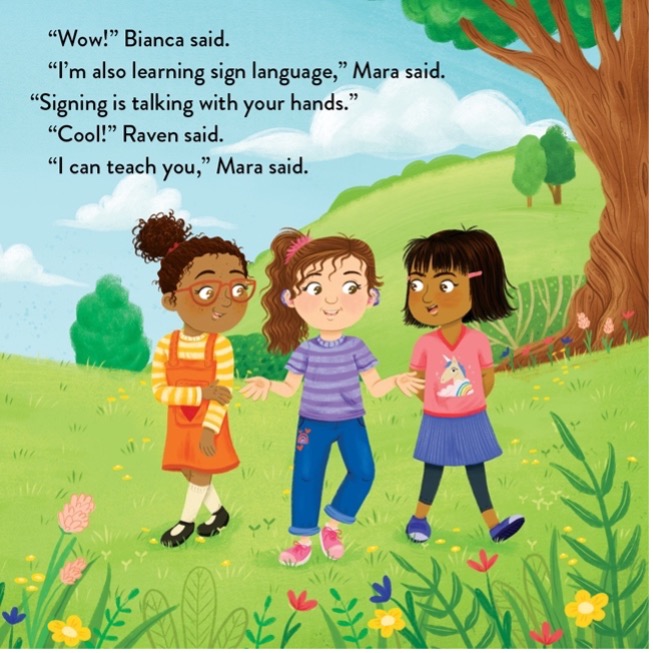 Mara Hears in Style is filled with American Sign Language depictions—including a full alphabet spread—so readers can sign alongside the main character. @terriaclemmons @luceillustrates hubs.li/Q02j4J350