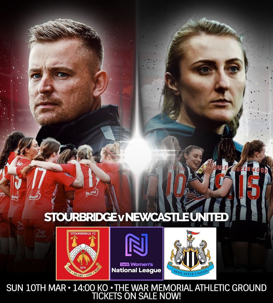 🔴 THIS SUNDAY! 🔴

Tickets here... stourbridgefc.ktckts.com/event/sbg2324w…

#Glassgirls 🔴⚪