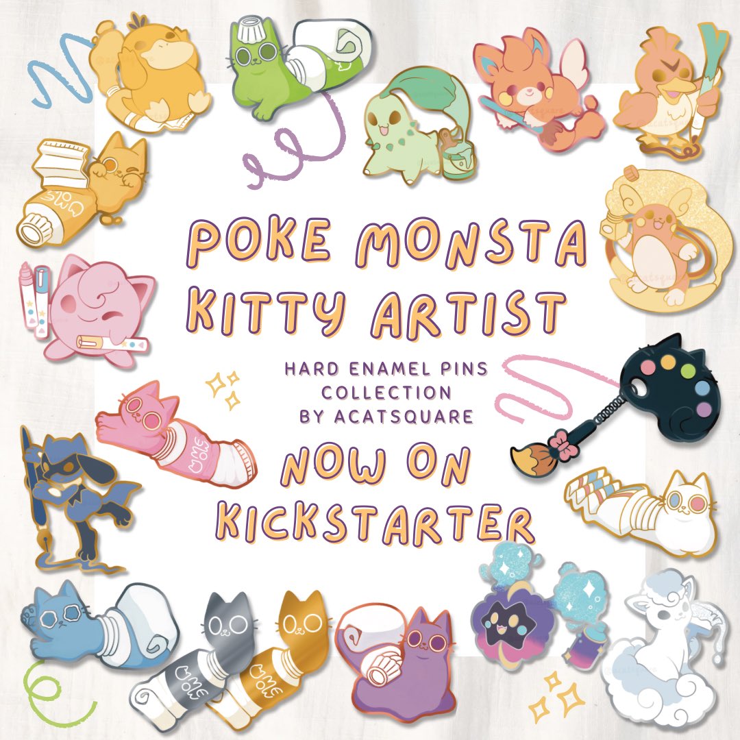 ⭐️Poke Monsta x Kitty Artist Series⭐️
✨✨Now on Kickstarter ✨✨

Our new hard enamel pins series has launched on Kickstarter page! Don’t miss out the early bird deal to save more. Only 72 hours for early bird deals!🤩🤩🤩

kickstarter.com/projects/acats…