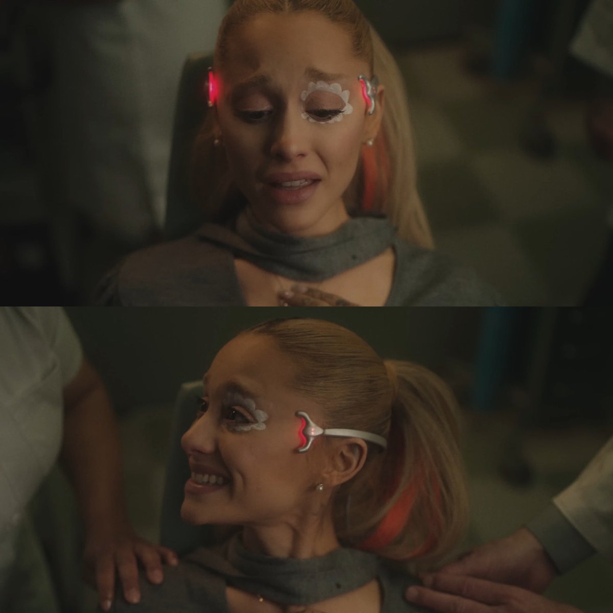 noahnailo's tweet photo. acabei de assistir o clipe de "we can't be friends (wait for your love)". podem discordar, mas eu achei um dos MELHORES da carreira da Ariana Grande. 

apenas quem possui o EXTREMO APEGO a memórias com outra pessoa sabe qual é a sensação. ver o seu ex-"amor" em cada canto, lembrar do que vocês viveram em cada esquina de uma rua, em cada lugar da sua casa, em cada estabelecimento que visitaram juntos. 

Ariana quis apagar TUDO ISSO porque, assim como muitas outras pessoas, ela sente DEMAIS. e acredite: essa dor se torna insuportável em um momento. a vontade de esquecer é gigantesca, porque tudo o que se é desejado é parar de sentir aquilo. aquela agonia de se sentir mal o tempo todo e saber que nunca voltarão um para o outro. 

ela chora de desespero quando percebe que tudo está, de fato, sendo apagado. quase volta atrás. mas os médicos impedem. meu Deus, que cenas! eu já vivi isso muitas vezes e, sinceramente, a Ariana conseguiu captar MUITO BEM nesse clipe qual é a sensação. tive gatilhos de desespero só de ver. 

não acho que vai bater da mesma maneira pra todo mundo, até porque cada um é cada um. a maioria vai assistir e ver só mais um "clipezinho divertido", mas os que se identificarem com esse tipo de situação vão entender perfeitamente. 

ela foi artista. a música já é boa, mas com o clipe melhorou em 200%. te amo, Ariana!