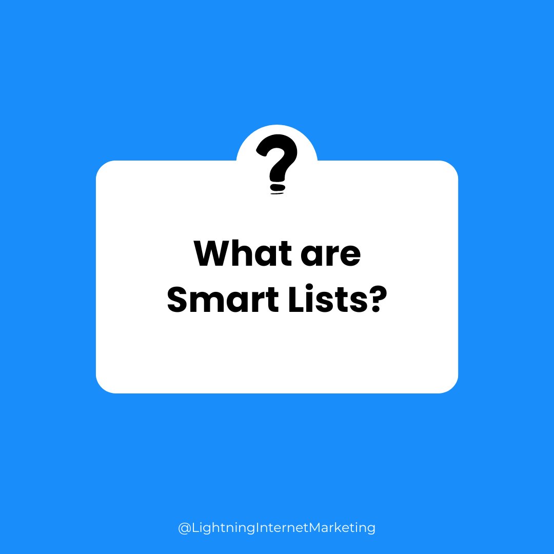 lightningim_com's tweet image. Gone are the days of basic contact lists. Say hello to Smart Lists - your new and improved contact organization tool! 🤖📋
Learn more about Smart Lists in our latest blog post lightningim.com/digital-tools/…
#SmartLists #ContactManagement #DigitalMarketing