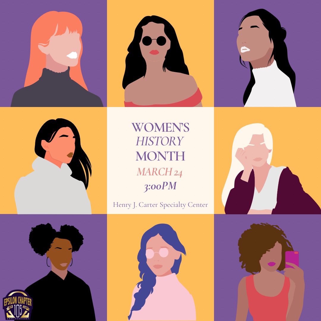 Happy International Women’s Month!  

Join us for our annual program in honoring the remarkable achievements of women throughout history during Women's History Month.

#Epsilon #EpsilonChapter #WomensHistoryMonth #WHM
#OmegaPsiPhi #QuePsiPhi #NewYorkCity #Ques #MightyE #Womanhood