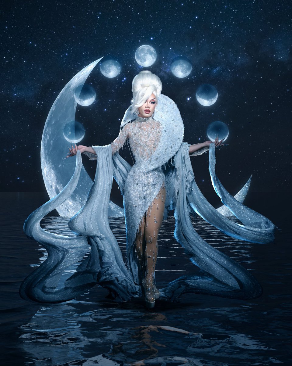 heymrstan's tweet image. Even in the darkest nights, there is a light that illuminates the Earth 🌕🌖🌗🌘

Look: Ehrran Montoya
Post Processing: @ricardow_cn 
Shot at Jagger Studios
Wig: @abadjace 

#DragDenPHonPrime  #TeamMrsTan