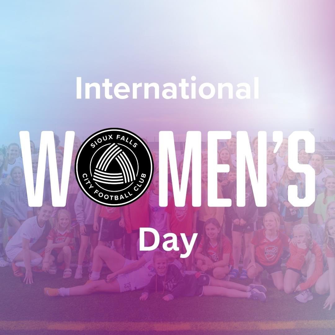 This #InternationalWomensDay we're celebrating the women in our lives!

No matter your age, race, beliefs, identities, hometown, or anything else, we are a club that empowers women through soccer, because SFCFC is for everybody.

#WeAreSiouxFallsCity #HerGame 💙💜