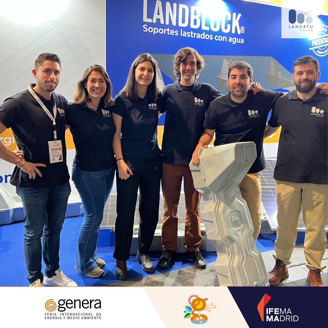 LandatuSolar's tweet photo. ¡Descubre las últimas novedades de #Genera2024! Presentamos #Landblock con mejoras clave:compatibilidad en montaje horizontal y vertical, inclinaciones de 0º a 15º, y nueva base lastrada para estabilidad en cualquier clima,con compatibilidad total para instalaciones este-oeste.🌞 https://t.co/0HfvT8jrBc