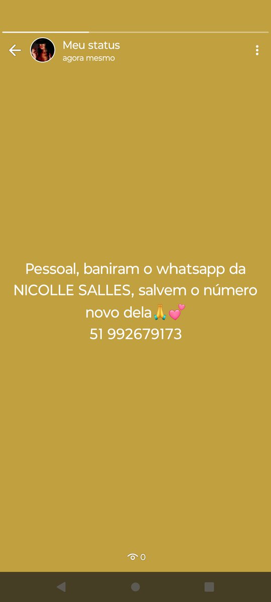 Salvem o contato da gata @nicollesalless! Por favor guris ❤️