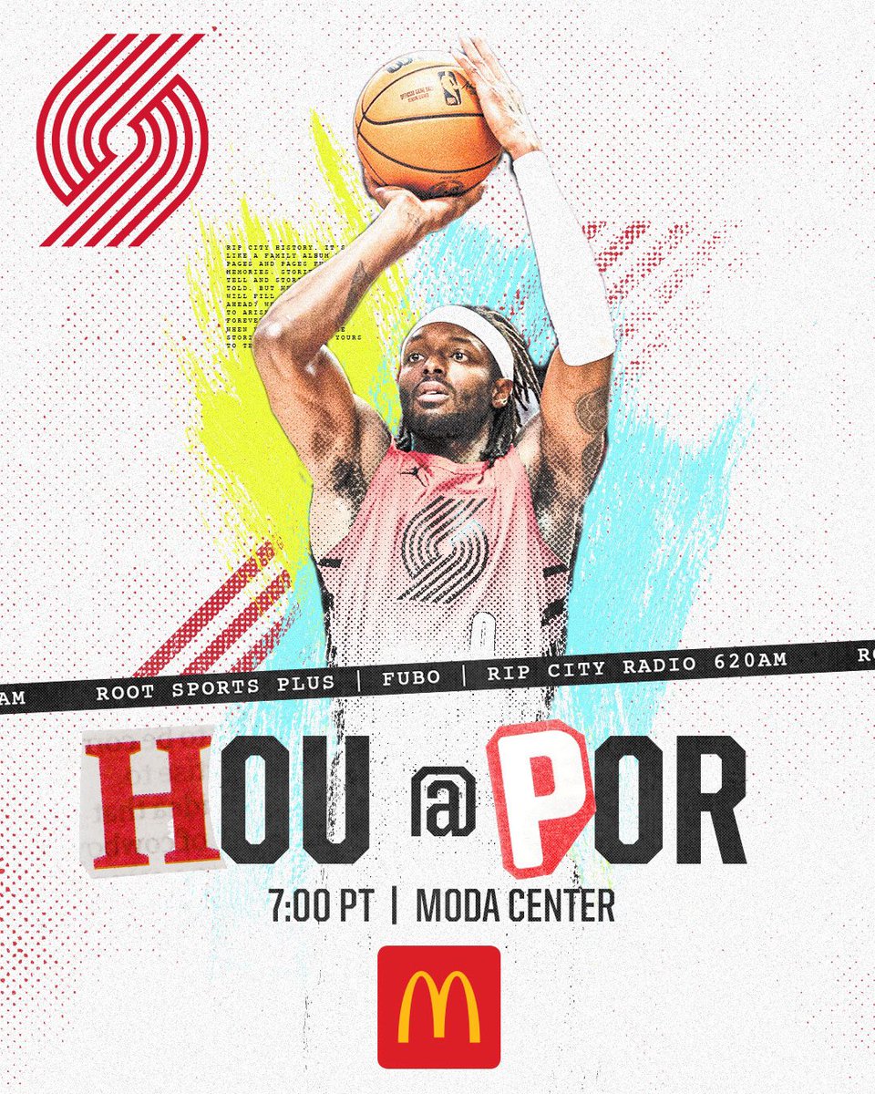 trailblazers's tweet image. gooooood morning, say it back 🫵

🏀 #RipCity  vs. @HoustonRockets 
🏟️ @ModaCenter 
⌚️ 7:00PM PT 
📺 @ROOTSPORTS_NW // @fubotv 
📻 @ripcityradio620