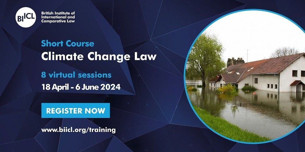 Short Course: Climate Change Law Very informative. Very enjoyable.' Learn the principal elements of #ClimateChange Law and legal responses to the current #ClimateCrisis from our expert tutors. Programme now available 📌starts 18 April Book Now: buff.ly/3wJyLTB #Training