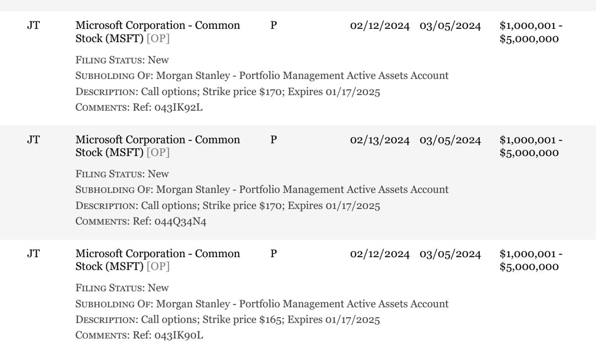 Nancy Pelosi Stock Tracker ♟ tweet media