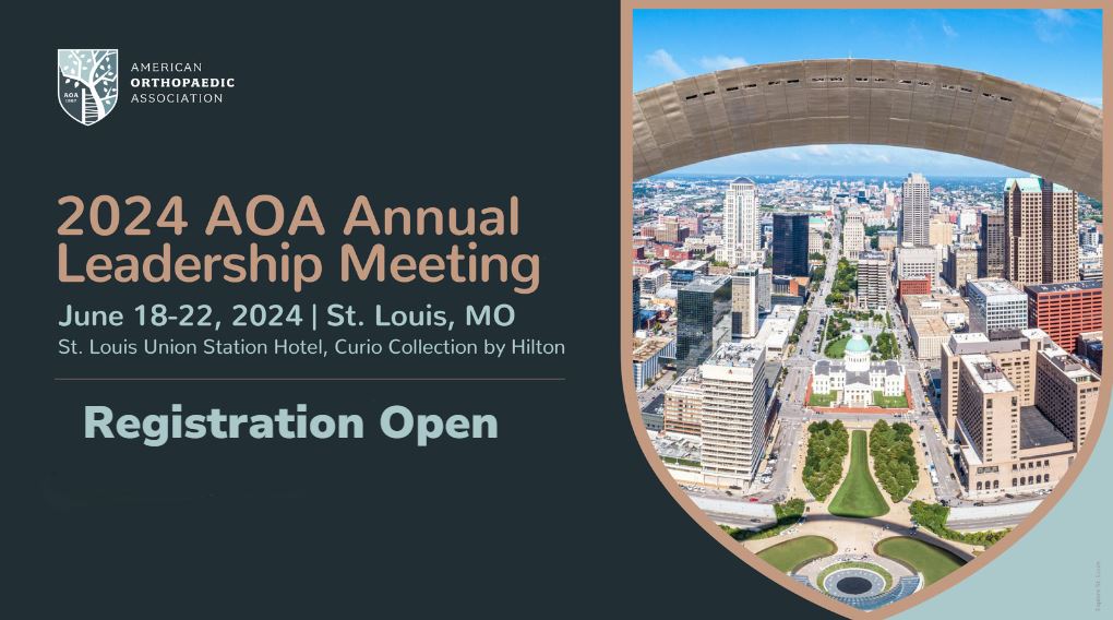 Registration for the 2024 AOA Annual Leadership Meeting is now open.
Register Today: cvent.me/lDZlLZ?Refid=S…
#orthopaedics #ortholeaders #aoa1887