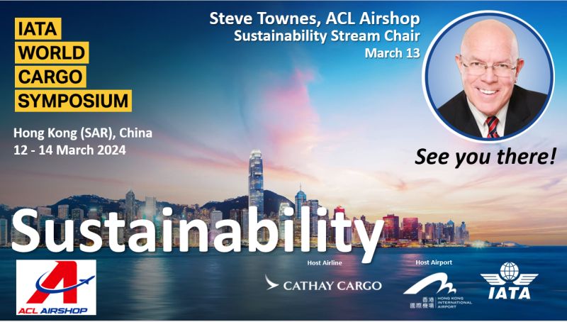 ACL Airshop is the SUSTAINABILITY STREAM Sponsor at IATA World Cargo Symposium in Hong Kong. On March 13th, we will be joined onstage with 17 expert Speakers covering this crucial strategic topic, "Net Zero 2050" is THE challenge of our generation. #ACLairshop #IATA #WCS