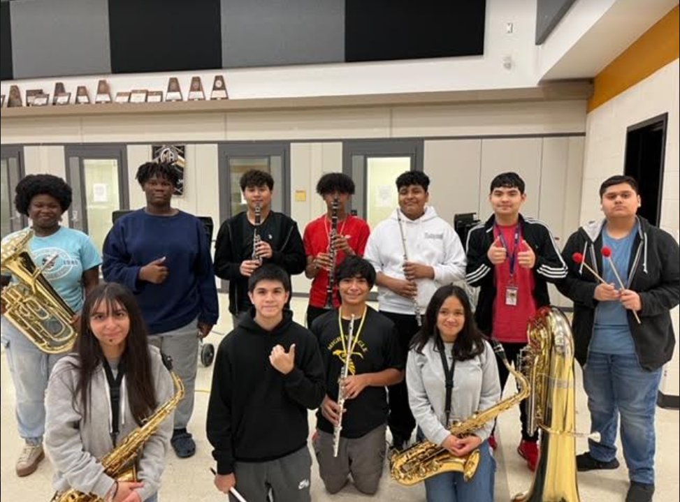 Results from Band Aldine Solo and Ensemble festival: 1st Division on a class two solo (the best score you can receive), 1st Division on a class one solo (the best score you can receive on the hardest class of solos available), 1st Division percussion ensemble performing a class
