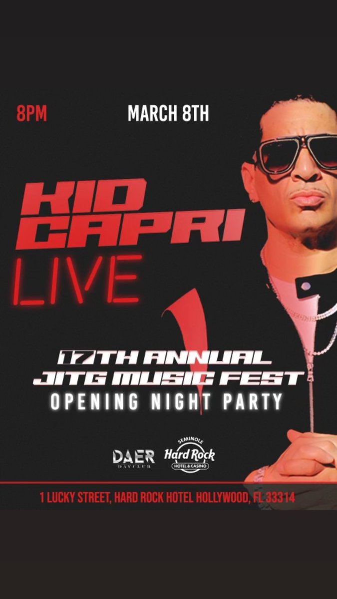 Hollywood Florida Tonight! @hardrockcafe #jitgfesitval #kidcapri