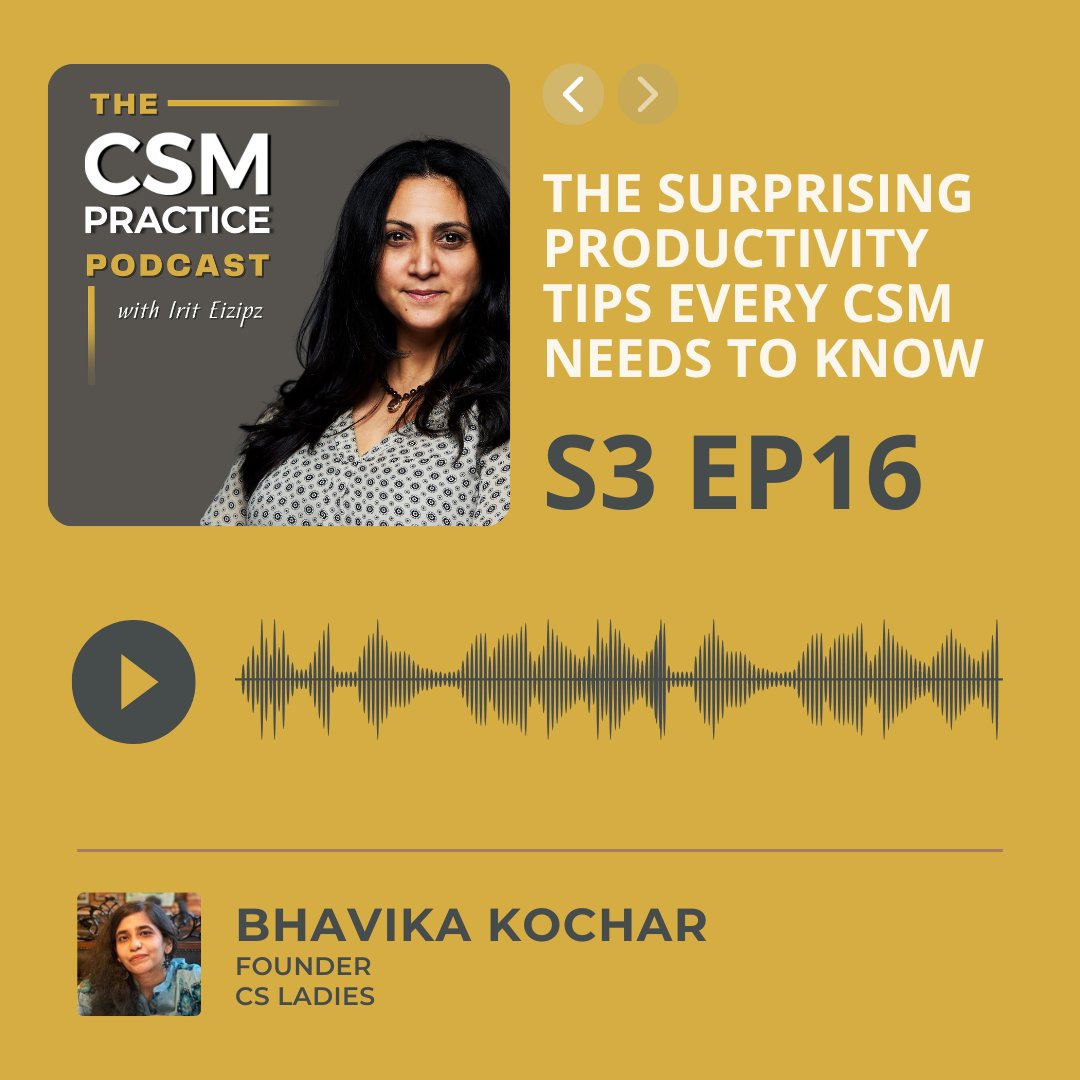 CsmPractice's tweet image. Dive into Customer Success Management with Bhavika Kochar 🚀 Learn how she scaled to 300+ accounts, prioritizes self-care, and leverages tools like Excel, VBA, Tableau, and Zapier for data analysis. 🌟 #CSM #CustomerSuccess

loom.ly/OjPvQvk