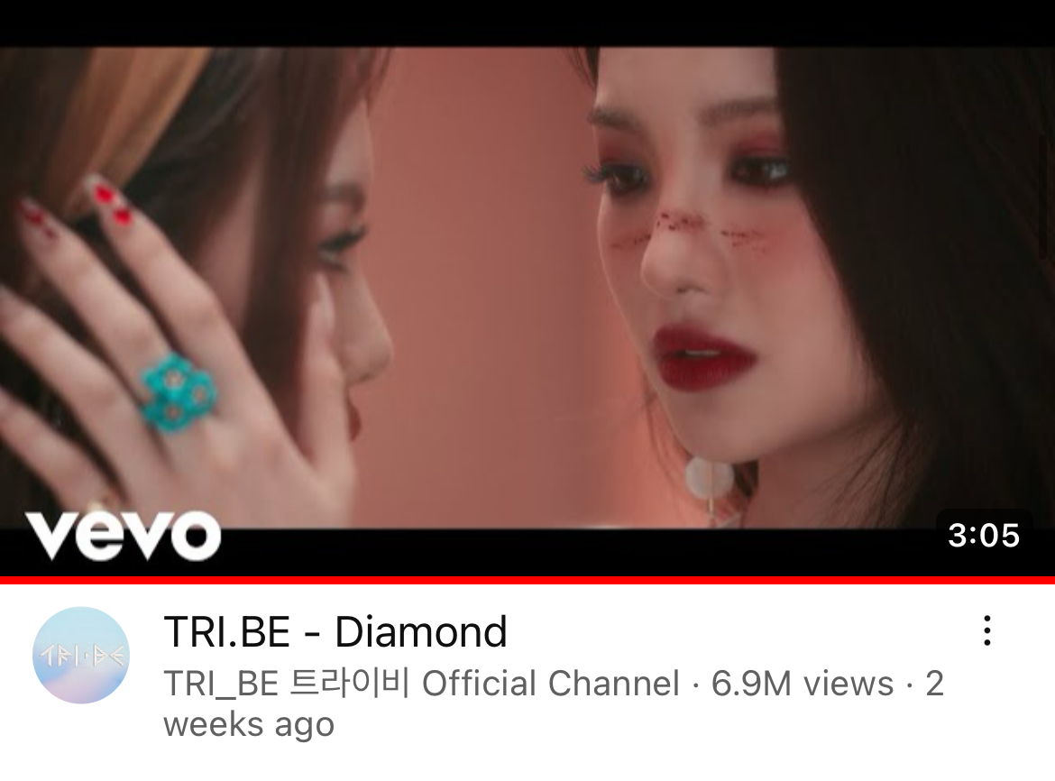 Diamond MV will reach 7M views soon! Their comeback promotion is likely to end next week 🥲 It might not be easy to reach 10M by next week, but I hope more people will fall in love with this wonderful song 💎 TRI․BE deserves more really