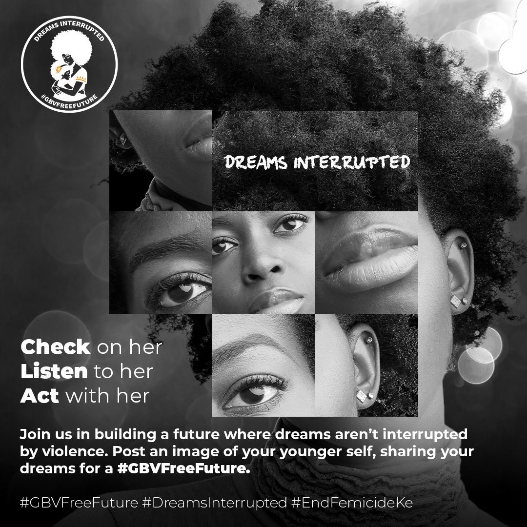 As we celebrate women today, let’s create a #GBVFreeFuture  speak out and support survivors. Inspired by the recent femicide protests and #EndFemicideKe movement in Kenya & @brandsonmission @myriam_sidibe @pulselivekenya @JanetMbugua @angelasummernamubiru

#DreamsInterrupted