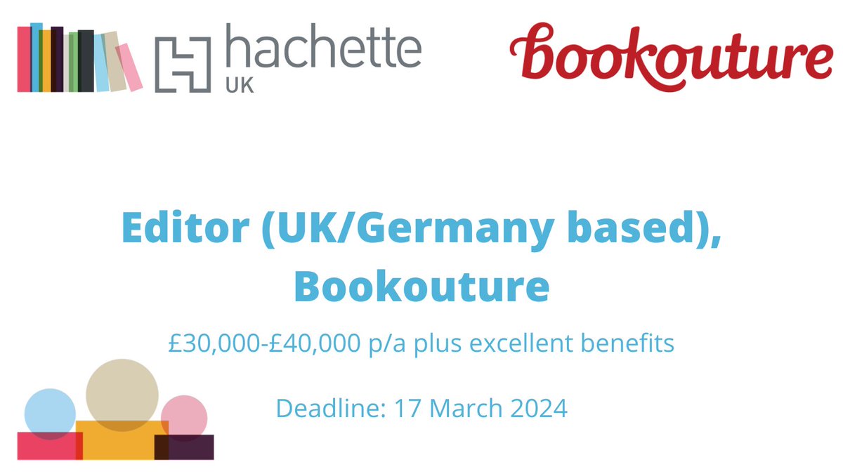 Are you a German speaker with commercial fiction publishing experience? This opportunity with the UK's fastest-growing digital publisher @bookouture, can be based in any of our National Offices or home-based if in Germany 🇩🇪. Apply: rb.gy/govi61