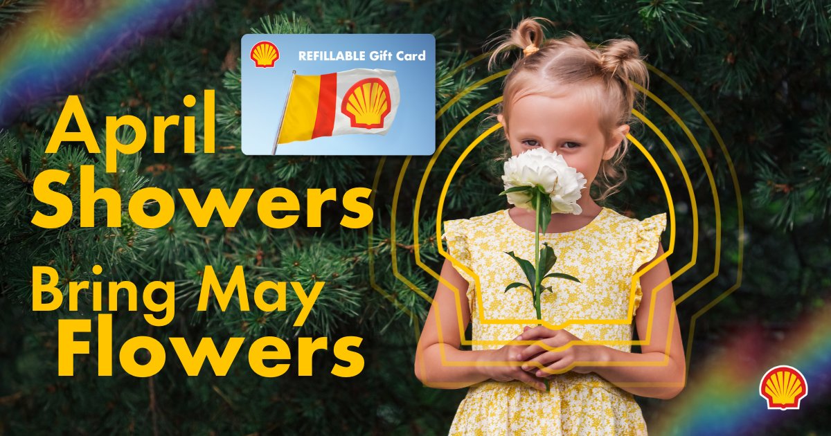 🌈 April showers bring Shell Gift Cards with extra horsepower! 

Fuel the joy in your loved ones' lives with the gift of convenience and choice. Go to bit.ly/ShellRPG and make their day brighter with a Shell Gift Card today! ⛽💫 #ShellGiftCards #SpreadTheJoy
