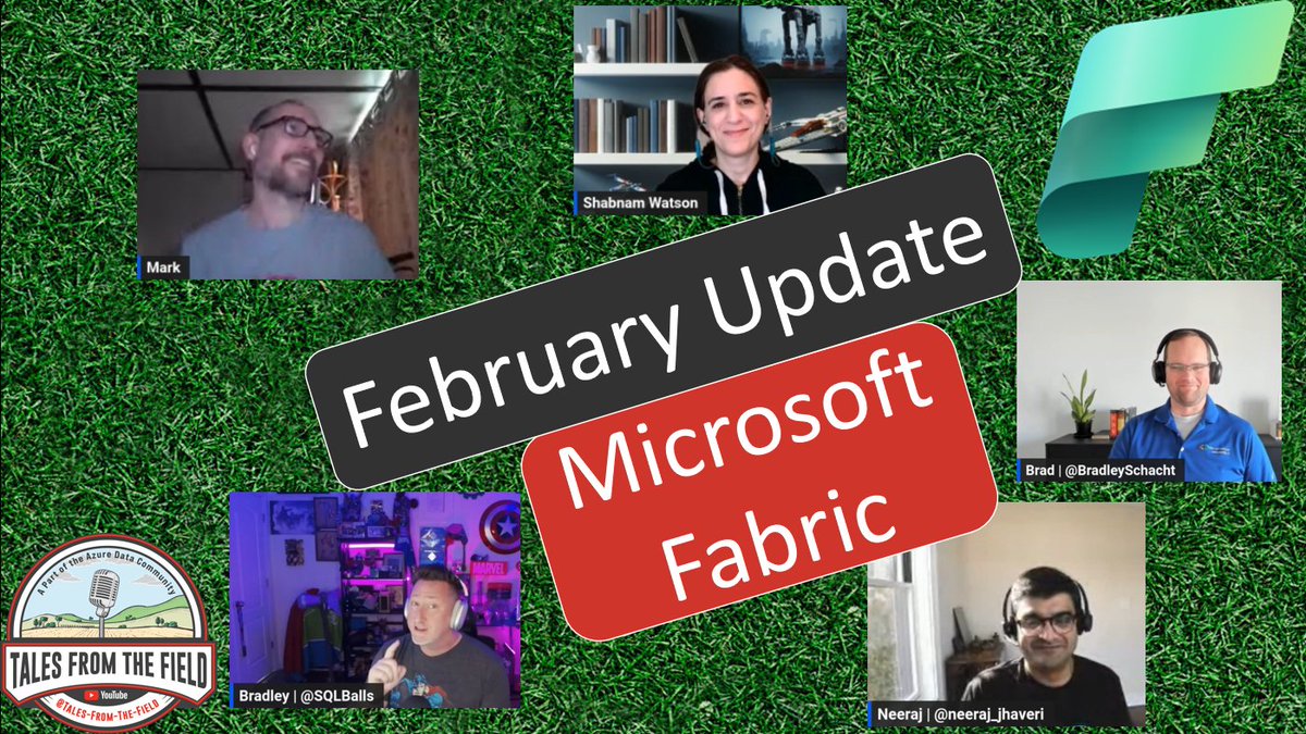February Fabric update - We had @BradleySchacht & @MarkPM_MSFT. from the Microsoft Fabric PG group. We were also joined by @ShbWatson to discuss the Fabric certification. If you missed the Live show you can watch it by clicking this link: youtube.com/watch?v=nK0ktg…