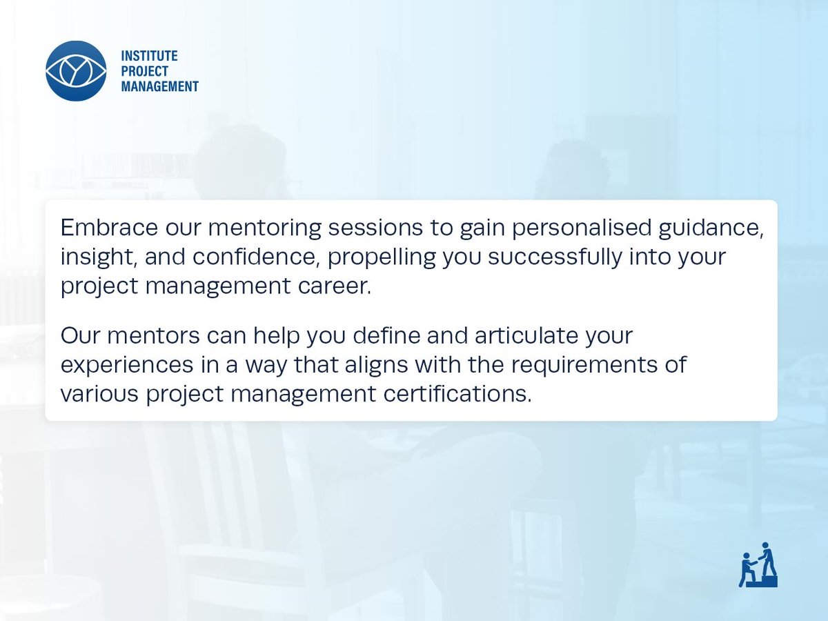 ProjectMgmtInst's tweet image. Click on the link to learn more about mentorship, or apply now to prepare yourself for the next big leap in your project management career: bit.ly/439g2g6
#projectmanagement #projectmanager #projectmanagementtraining
