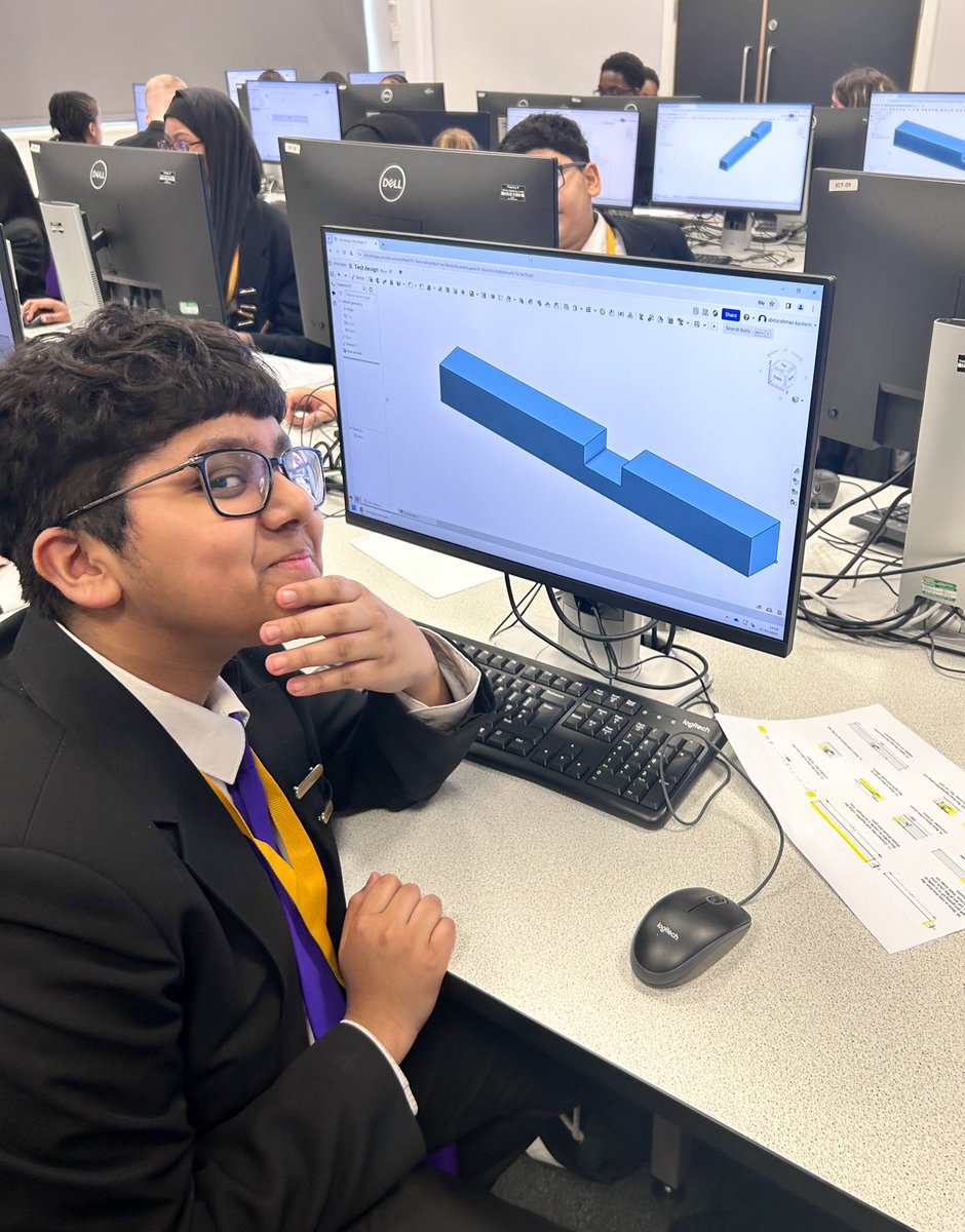 This week, year 8’s have been getting technical with CAD software @Onshape to design their own desklamp. 🖥️ 

Using both guided and independant practice, they were able to problem solve and design the base of their lamp successfully in 3D ✅