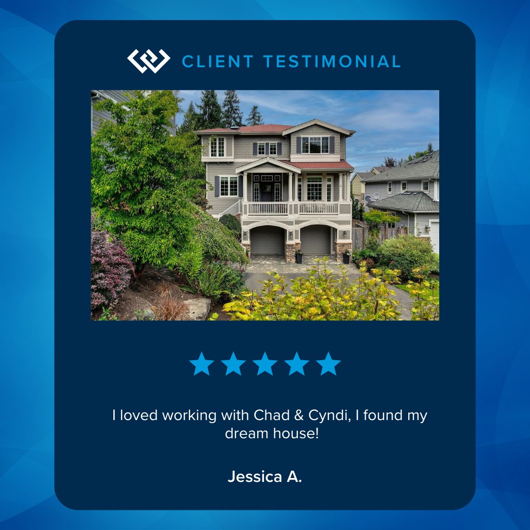 Great job Chad & Cyndi Ohrt! #wearewindermere #allinforyou #ourclientsmatter #windermereburien #testimonials #windermererealestate #happyclients