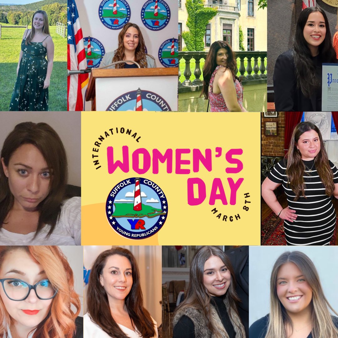 SuffolkCountyYR's tweet photo. Happy International Women’s Day ! 

The Suffolk County Young Republicans are lucky to have these incredible young women a part of our team. 

Thank you to all of the strong, smart and talented women who make our club thrive! 🇺🇸 https://t.co/zsOJGglfic