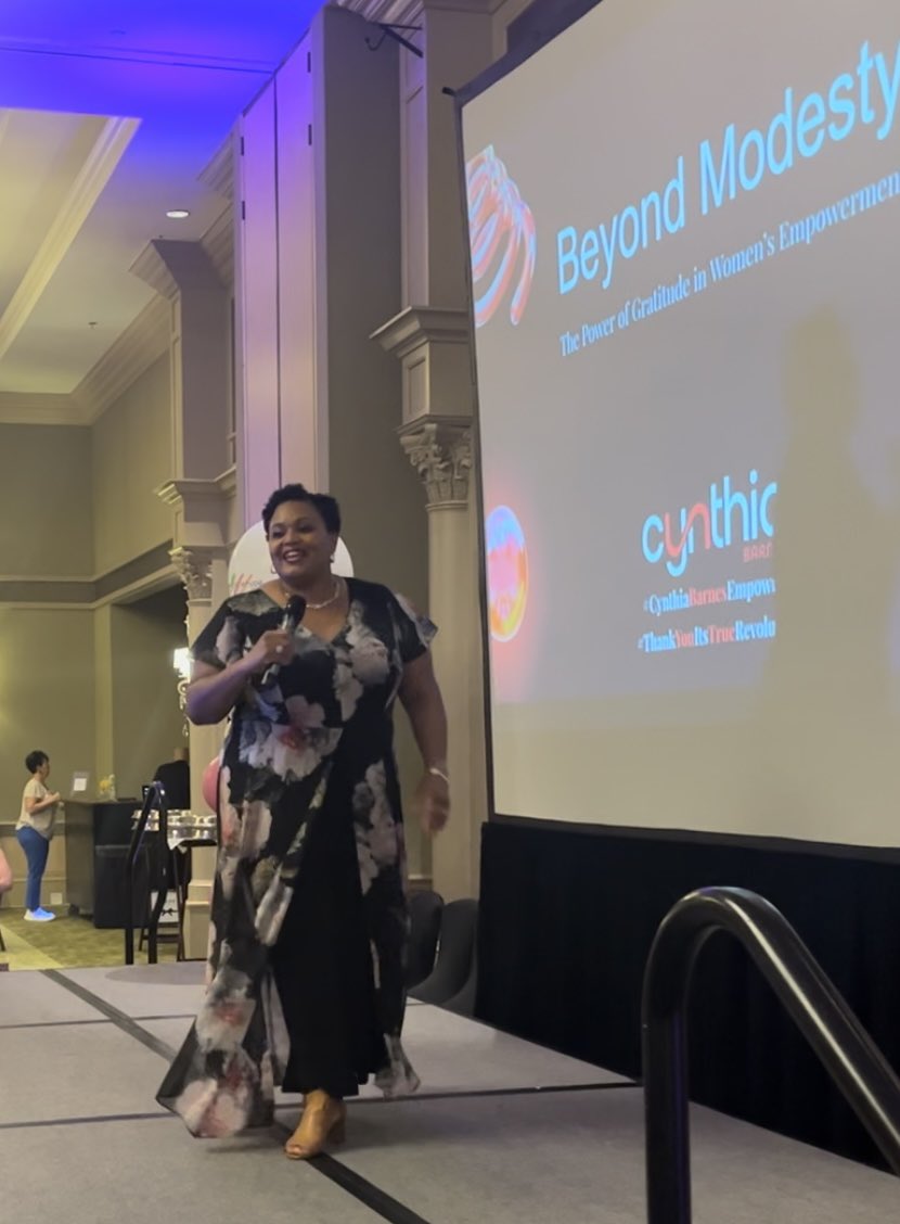 NathalieGregg's tweet photo. “ Let's turn 'I can't believe I did this' into 'I did this, and I'll do even more.' Your potential is limitless.” 🚀 

Keynote Speaker @cynthiambarnes 

#ThankYouItsTrue #CynthiaBarnesEmpowers #WorthTheHype #OwnYourAwesome #WomenEmpowerment #IWD2024 #LeadLoudly https://t.co/B4CFKIWcAA