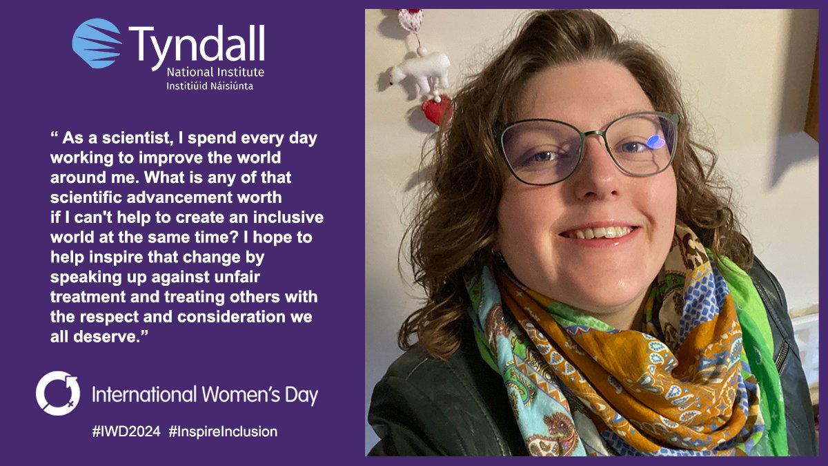 As we honour #Internationalwomensday, we are delighted to shine light on some of the many exceptional #WomenInTyndall who #inspireInclusion and share some of their advice with you. This is Dr Cara-Lena Nies, Postdoctoral Researcher in our Photonics Theory Group.