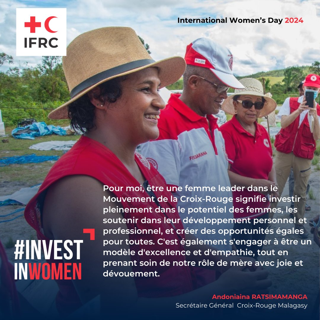 Investir dans les femmes, c'est investir dans l'avenir de Madagascar. En renforçant leur rôle dans tous les secteurs de la société, nous créons un environnement propice à la croissance économique, sociale et culturelle de notre pays. investinwomen#InternationalWomensDay