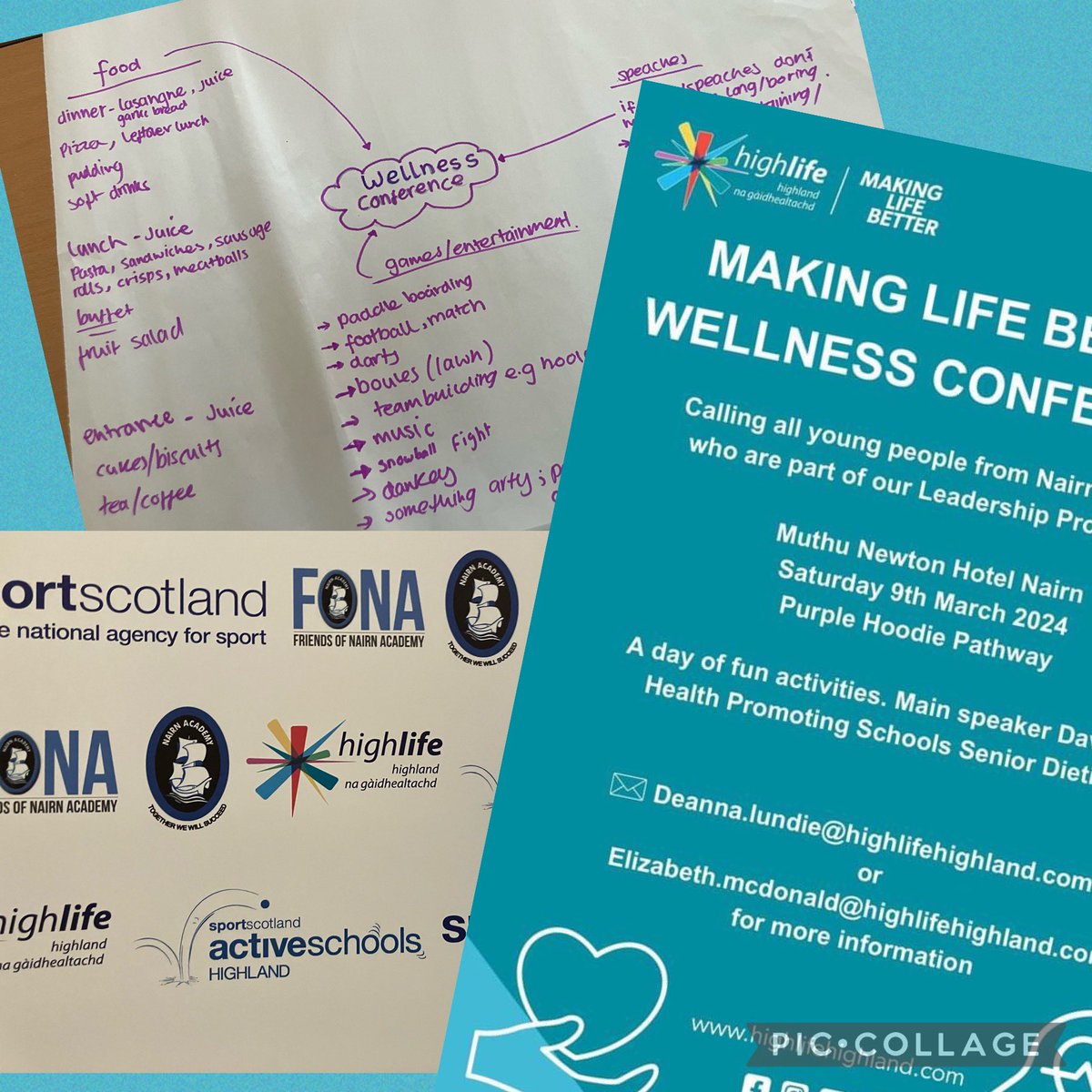 The countdown is on. Ready to roll for tomorrow’s #HLHMakingLifeBetter Conference #YoungLeaders  ✔️ #Food✔️ #lasagne✔️ #Fun✔️ #Active✔️ #Speakers✔️ #Relaxation✔️ #Mindfulness✔️ #Art✔️ #Snowballfight✔️ #Leadership✔️#Choosetolead #Itsallaboutthehoodie  @NairnAcad #madeinNairn✔️