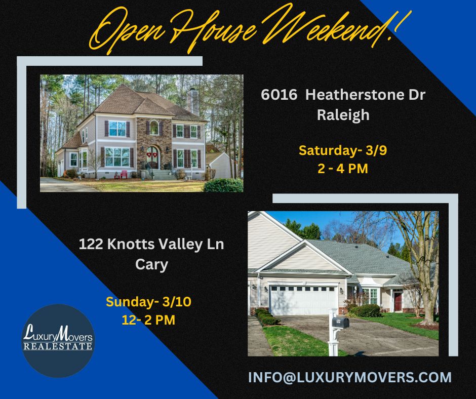 We are hosting an #openhouse weekend and #YouAreInvited.  Come see us and take a tour.  More info here : bit.ly/OHweekend We can't wait to see you!  #luxurymovers #weekendhousehunting #weekendplans #homesforsale #buythishouse #raleighrealestate #ncrealtor #ncrealestate